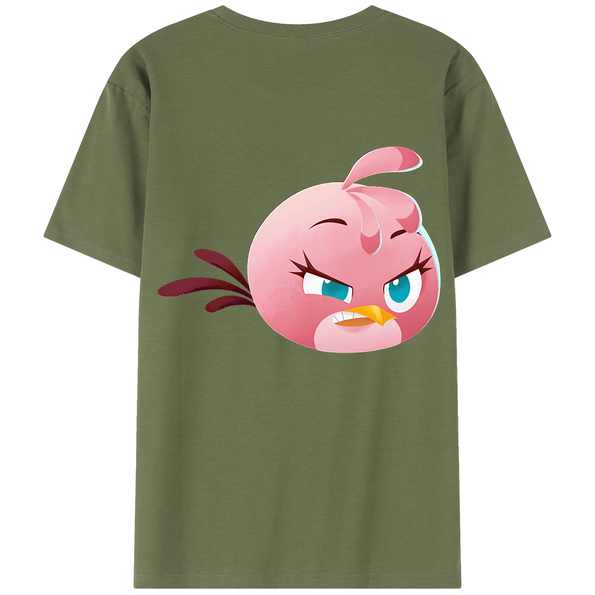 （画像用） Angry Birds アングリーバード 綿100％半袖Tシャツ（背面プリント）